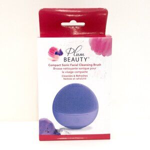 NEW Plum Beauty Compact Sonic Facial Cleansing Brush Beauty Skincare USB Purple